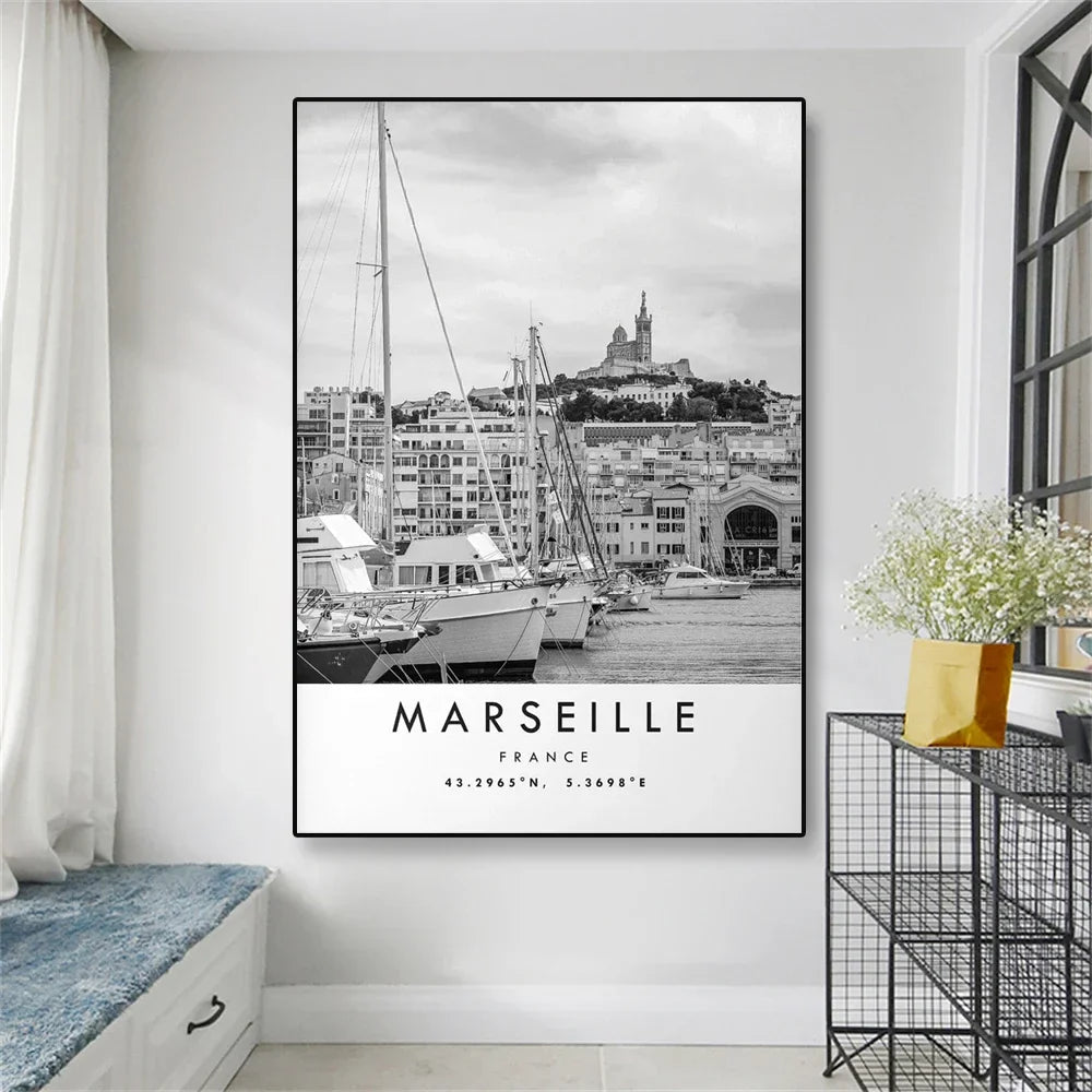 Old Port of Marseille Poster | Wanddecoratie | Muurdecoratie | Frankrijk Historische Haven | Posters Kunst