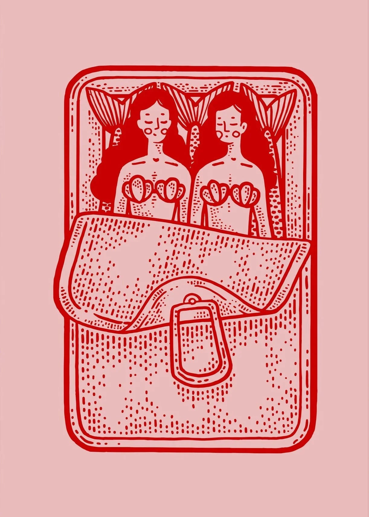 Mermaid's Luggage poster | Wanddecoratie | Muurdecoratie | Kunstprenten fantasy | Posters voor thuis