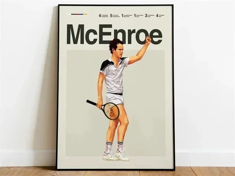 John McEnroe | Legends of Tennis | Posters | Muurdecoratie | Aesthetic Wanddecoratie | Moderne Tennis Kunst