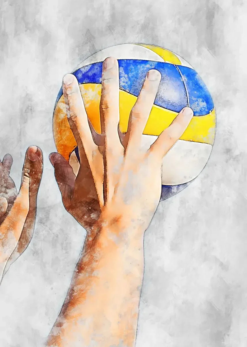 Volleyball Poster | Strand Muurdecoratie | Spirit of Sport | Passie & Doorzettingsvermogen | Sport Poster Decoratie | Poster Wanddecoratie