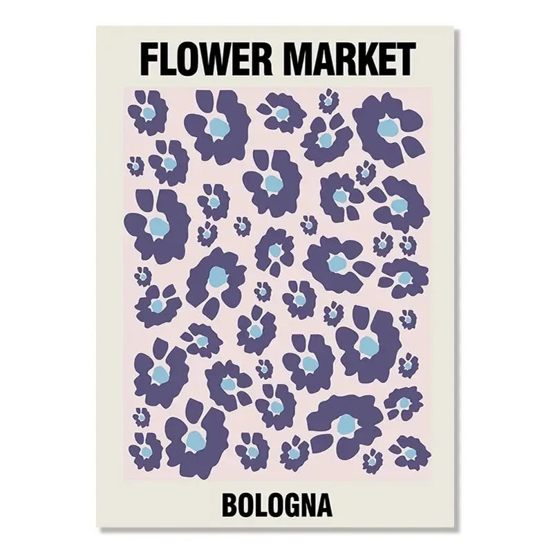 Flower Market | Bolognia | Muurdecoratie Posters | Iconische Kunstuitdrukking | Artistieke Wanddecoratie