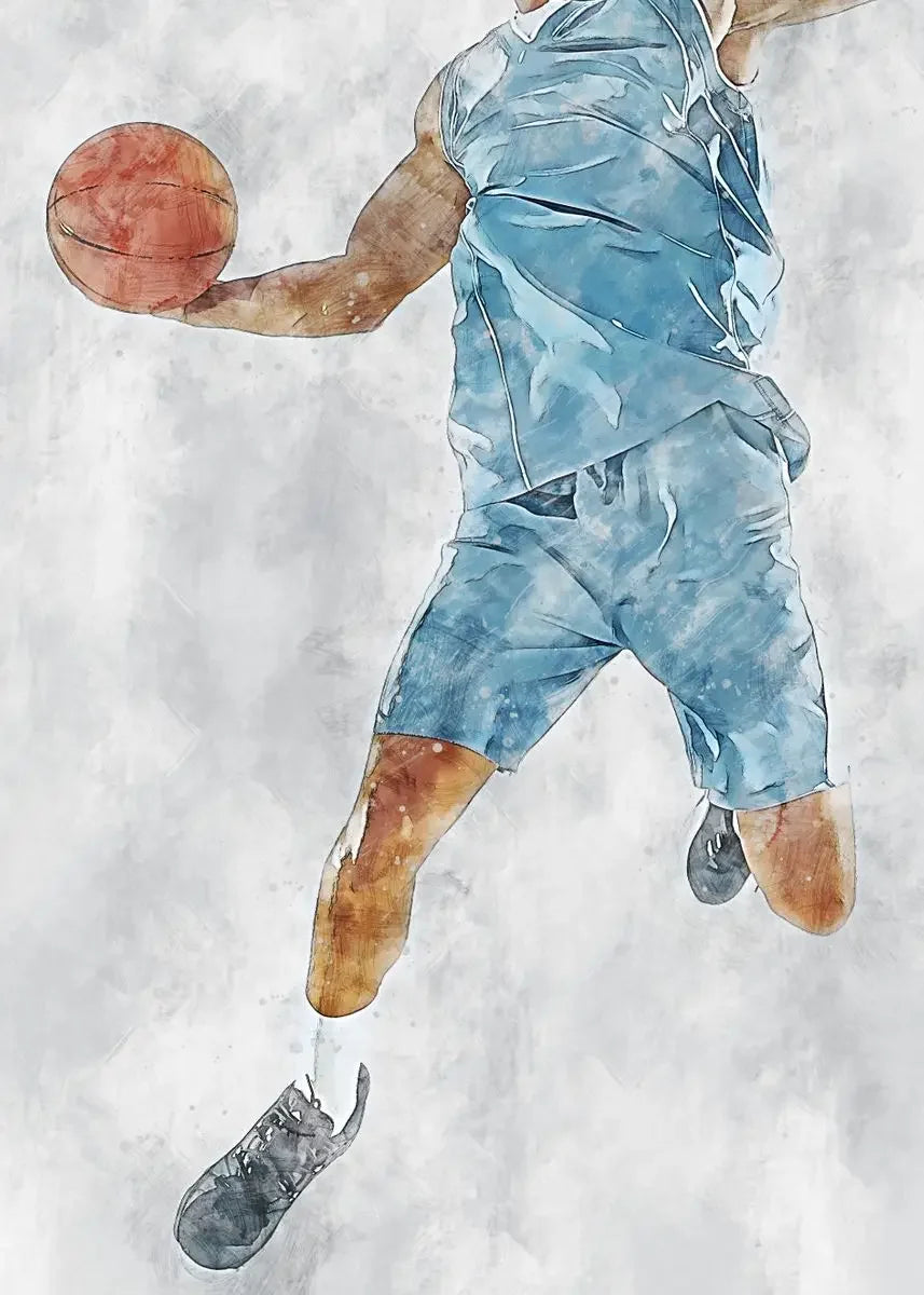 Dunk Poster | Sport Muurdecoratie | Basketbal Inspiratie | Passie en Doorzettingsvermogen | Wanddecoratie Kunst