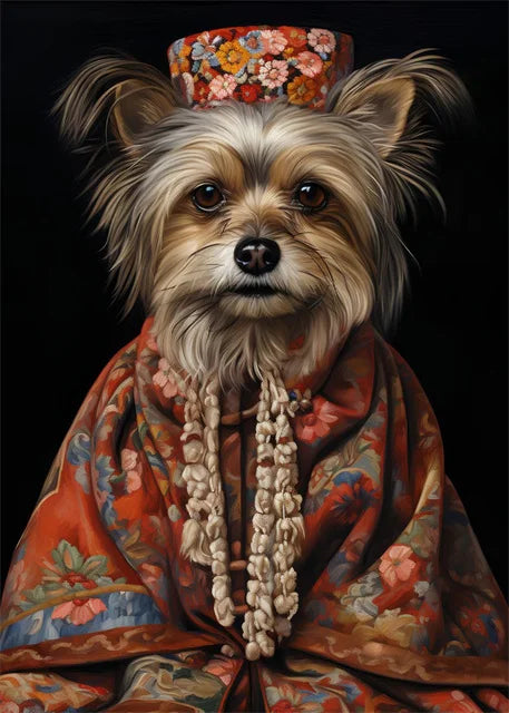 Imperial Grace | Yorkshire Terrier Posters | Muurdecoratie | Schilderijen | Wanddecoratie voor Thuis