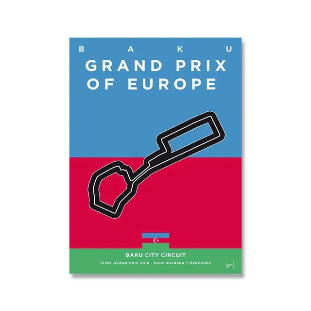 Circuit Monaco | Muurdecoratie | Canvas kunst | Wanddecoratie | Posters | Schilderijen | Formula 1 Circuit