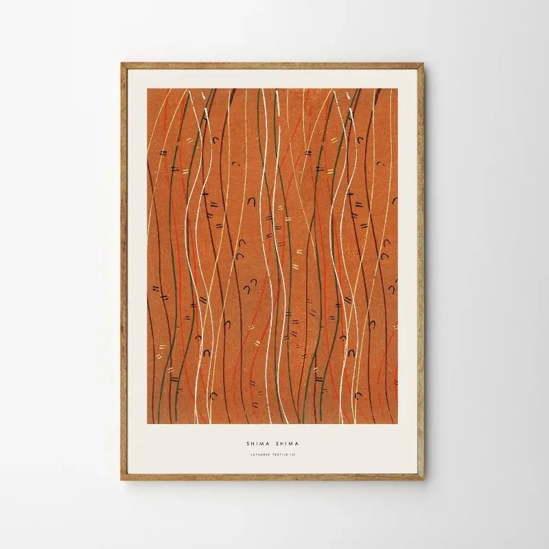 Shima Shima Poster | Ukiyo-e Stijl Muurdecoratie | Traditionele Japanse Wanddecoratie | Posters