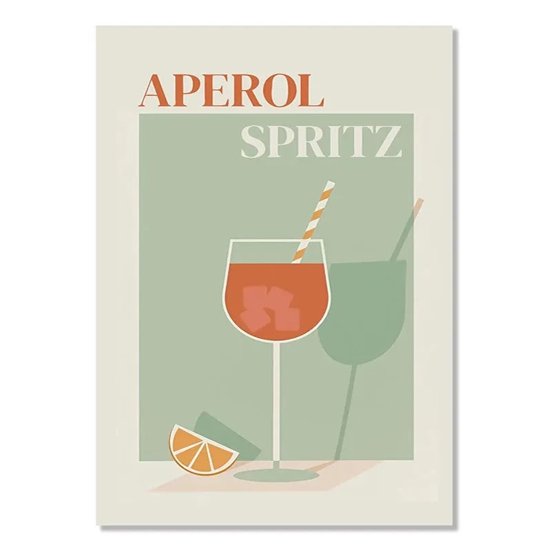 Aperol Spritz | Iconische Muurdecoratie | Artistieke Wanddecoratie | Kunst Poster Collectie