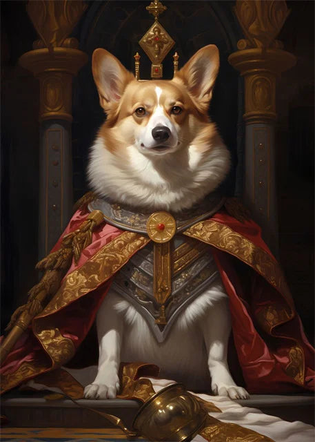 Majestic Court of Canines | Honden Schilderij Poster | Muurdecoratie | Wanddecoratie voor Thuis