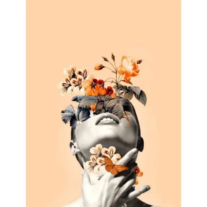 Blossoms of the Mind | Twilight Bloom | Flower Heads in Shadows | Muurdecoratie Vrouwelijke Bloemen Posters