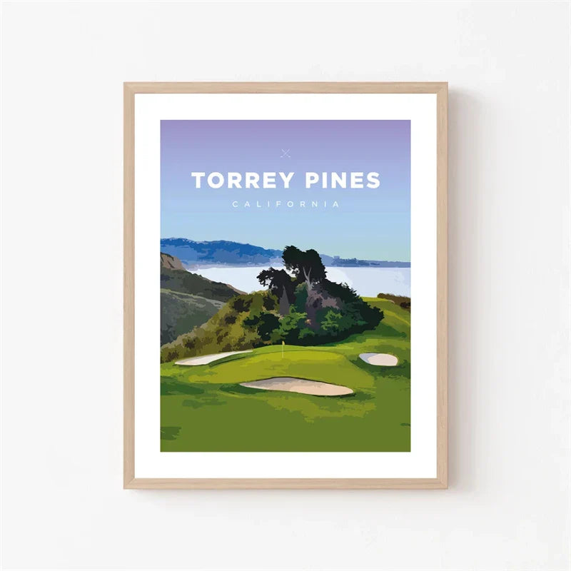 Torrey Pints | California | Muurdecoratie | Wanddecoratie | Posters | Schilderijen | Canvas Kunst | Golfbaan Tribute Art