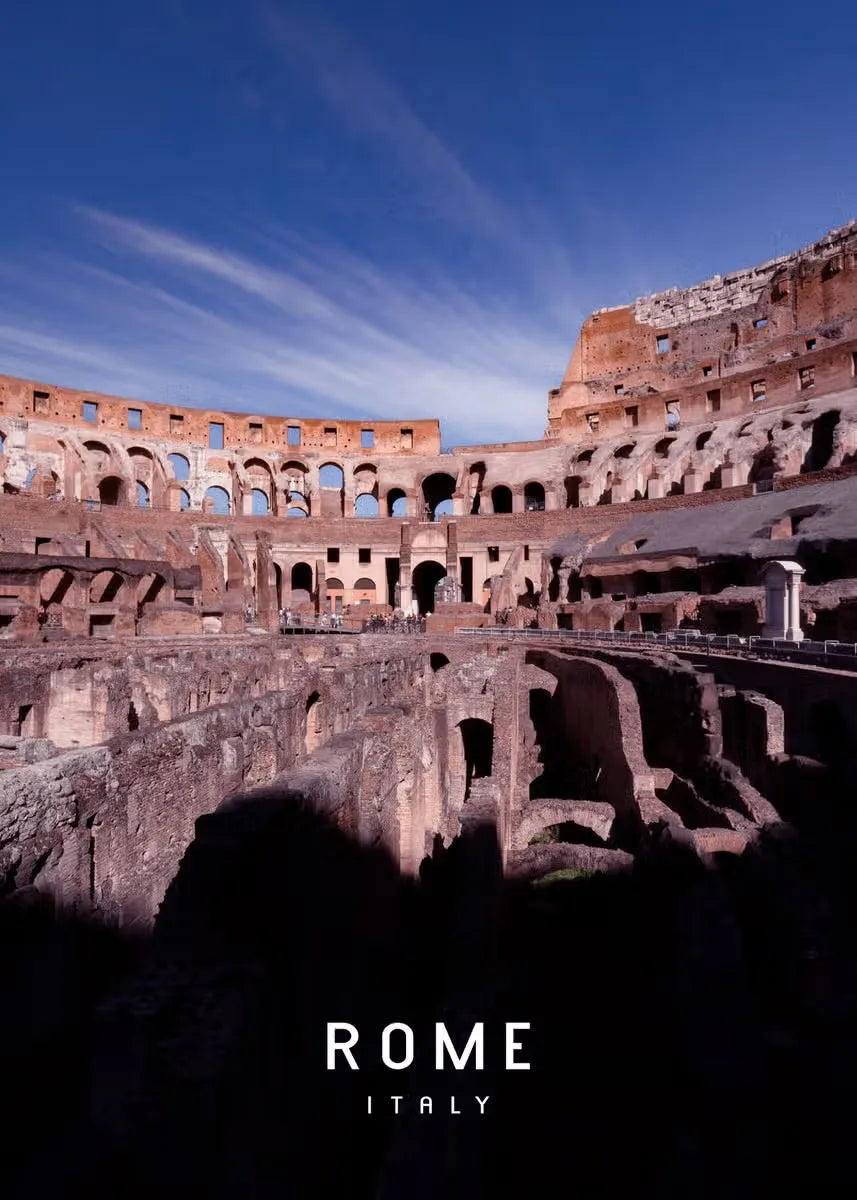 Colosseum | Rome Posters | Italy Muurdecoratie | Gladiatoren Gevechten | Geschiedenis Wanddecoratie