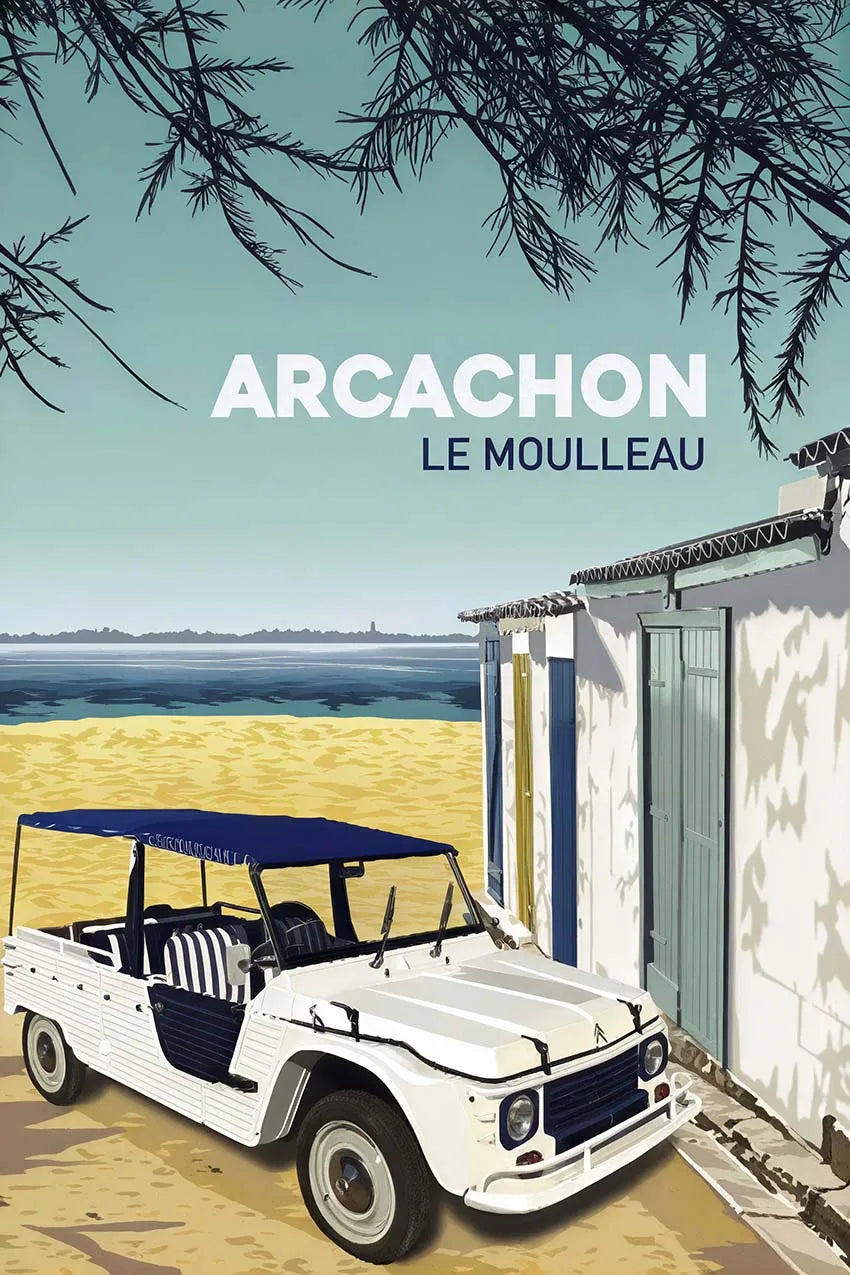 Le Moulleau Arcachon | Serene Beachside Haven | Posters | Wanddecoratie | Muurdecoratie | Scenic Art