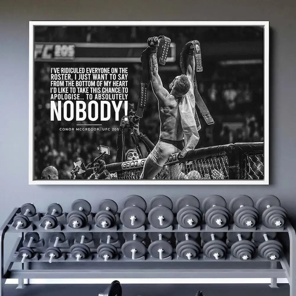 Conor McGregor Poster | Ik Bied Mijn Excuses Aan Niemand Aan | Inspirerende Muurdecoratie | UFC Fan Schilderijen | Wanddecoratie | Gym Kunst