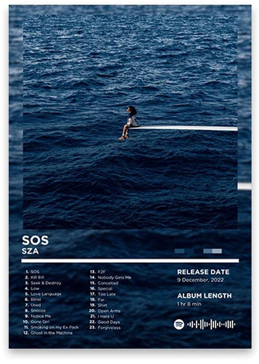 SZA | Iconic Rhyme Legends Poster | Hip Hop Wanddecoratie | Album Cover Print | Muurdecoratie Kunst