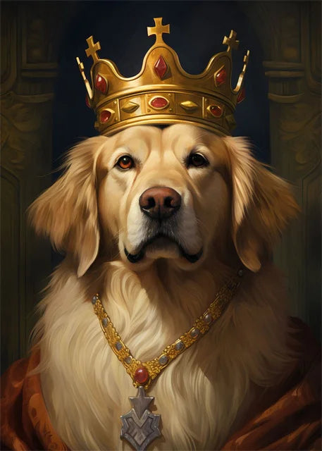 Kingly Domain Muurdecoratie | Golden Retriever Posters | Nobility and Elegance | Wanddecoratie