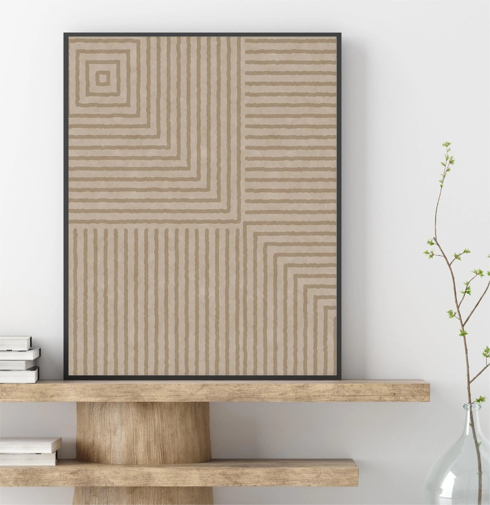 Linear Landscapes poster | Natuur-geïnspireerde muurdecoratie | Abstracte kunstdruk | Wanddecoratie