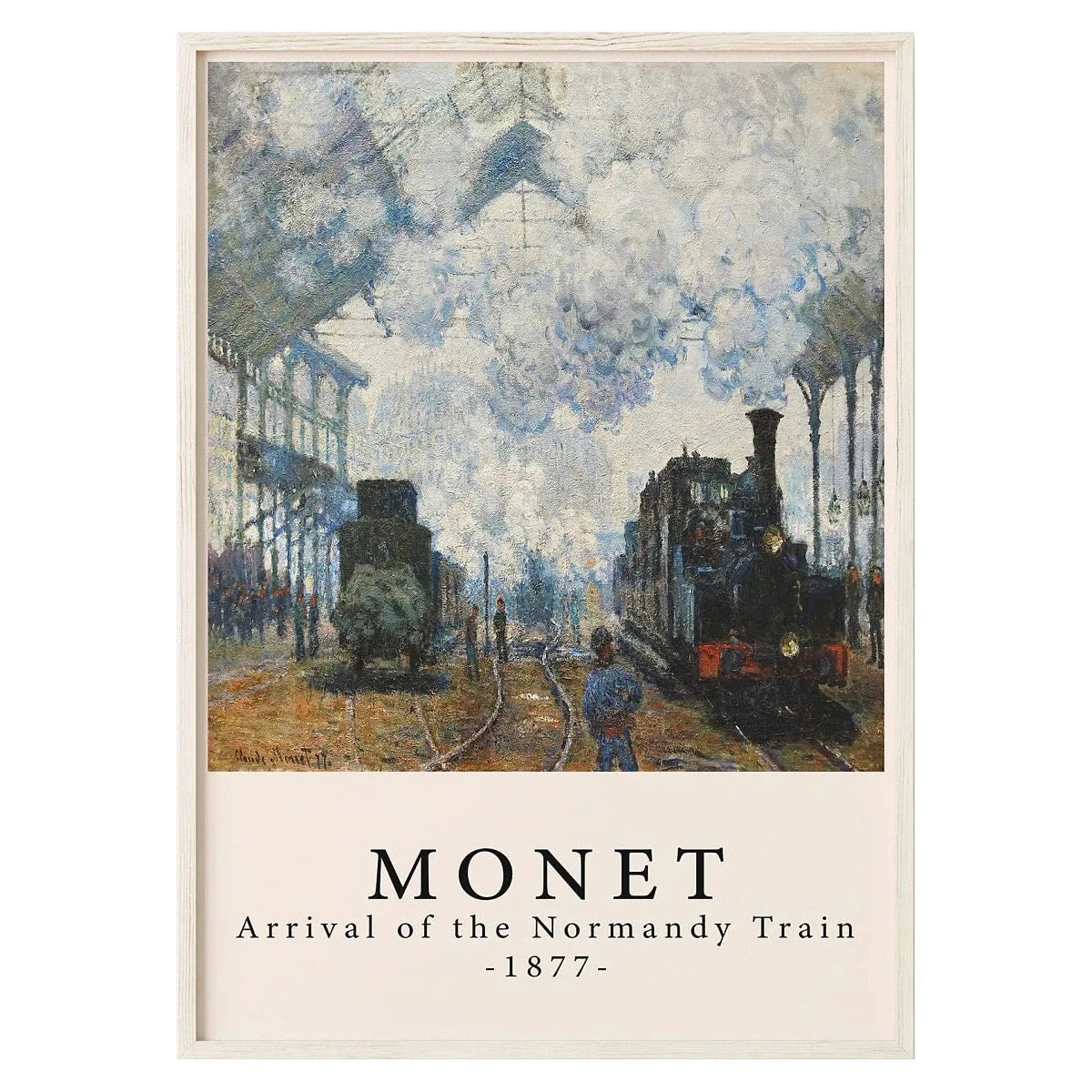 Claude Monet | Arrival Of The Normandy Train 1877 | Muurdecoratie | Impressionistische Wanddecoratie | Posters Kunst | Vintage Trein Scene