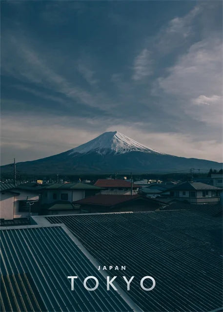 Mount Fuji View | Natuurlijke en stedelijke harmonie | Japanse Muurdecoratie | Architectuur Posters | Wanddecoratie Tokyo