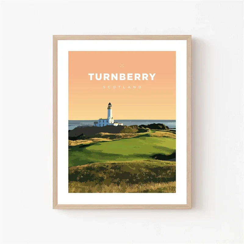 Turnberry Golf Course Poster | Muurdecoratie | Schotland Tribute | Werelds Beste Golfbanen | Wanddecoratie