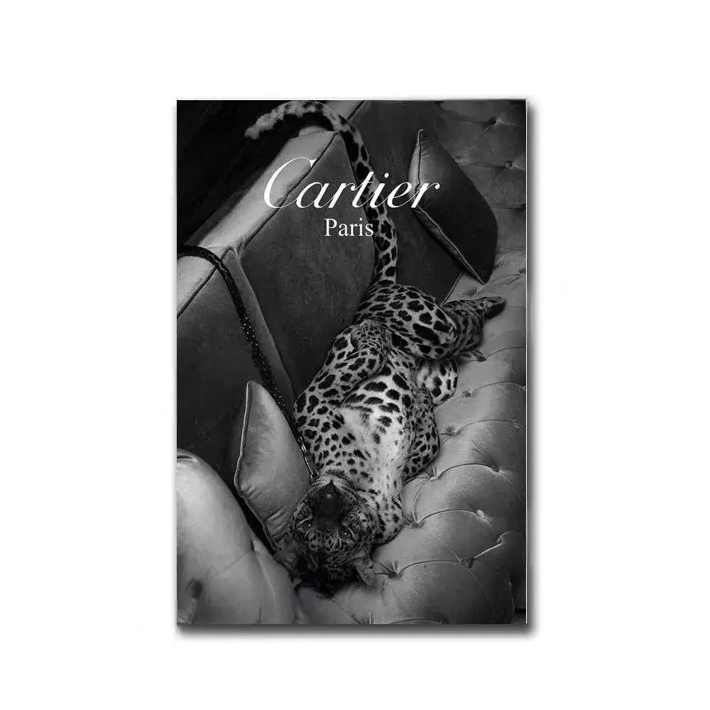 Cartier Poster | Jaguar Photoshoot | Silhouettes & Skylines | Parijs Mode | Wanddecoratie | Muurdecoratie