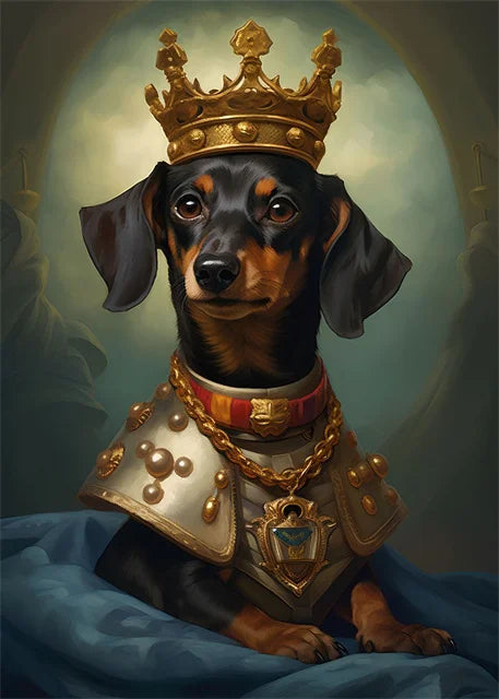 Dachshund Royal Watch Wanddecoratie | Hondenspeelgoed Kunst | Muurdecoratie voor Thuis | Posters