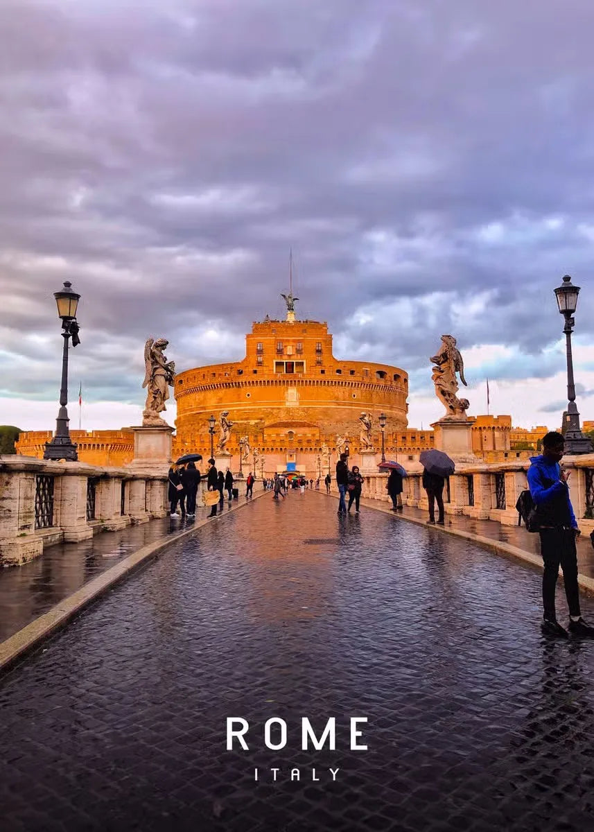 Castel Sant'Angelo Poster | Rome Posters | Italiaanse wanddecoratie | Muurdecoratie met historische charme | Italië kunst aan de muur