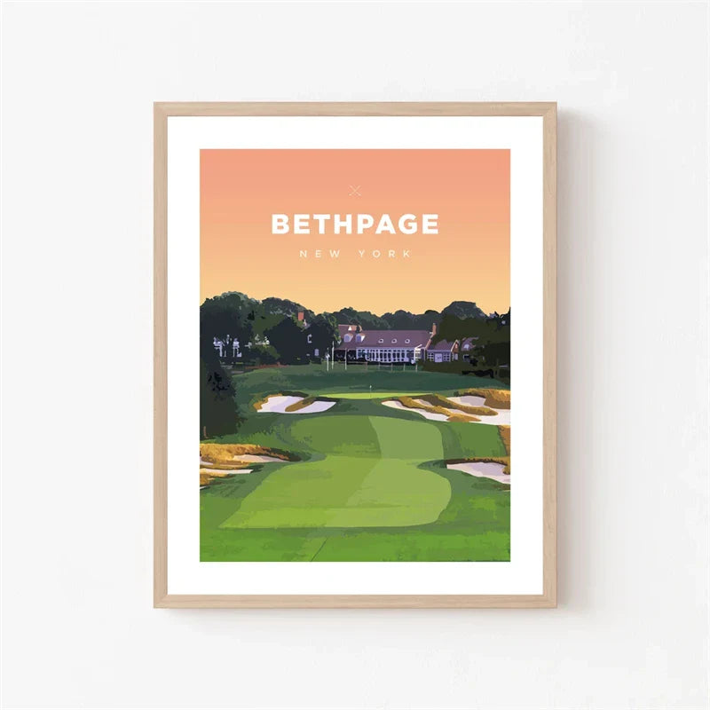 Bethpage | New York Golf Courses Tribute | Muurdecoratie | Wanddecoratie | Posters | Schilderijen