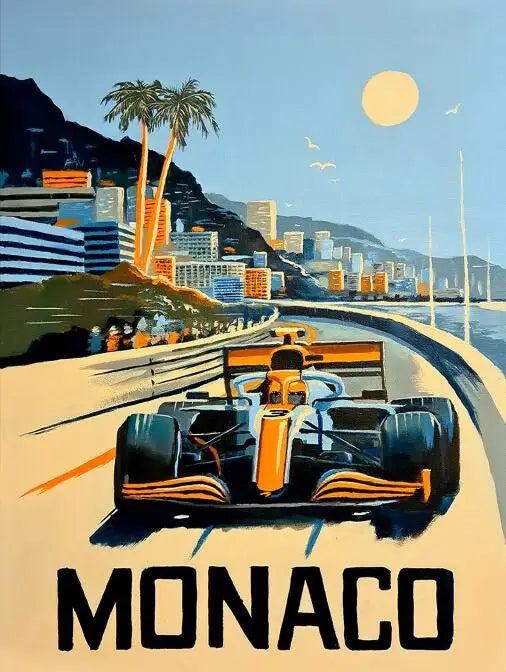 Monaco Grand Prix Poster | Muurdecoratie | Iconische Formule 1 Ervaring | Wanddecoratie | Posters | Kunst
