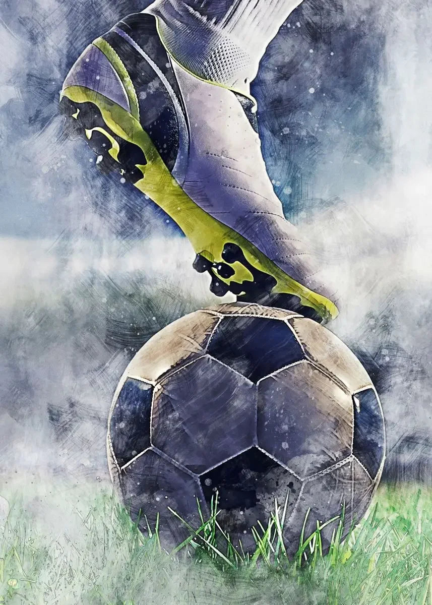 Ball Control Art | Muurdecoratie | Sport Spirit Tribute | Wanddecoratie | Passie en Volharding Posters