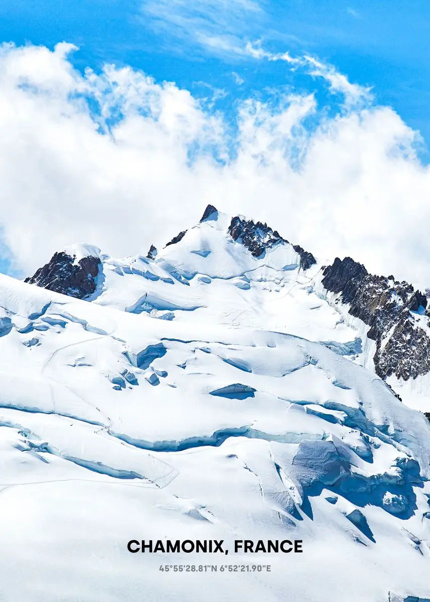 Glistening Ice Formations | Wanddecoratie | Muurdecoratie Winter Wonderland | Chamonix Frankrijk Poster