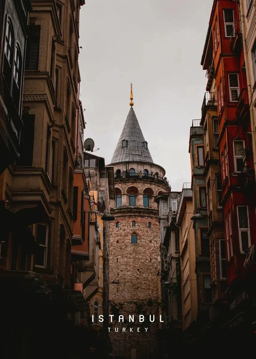 Galata Tower Poster | Muurdecoratie | Historische Istanbul Bezienswaardigheid | Turkse Architectuur | Wanddecoratie