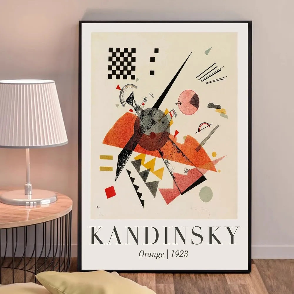 Orange Wassily Kandinsky Poster | Muurdecoratie | Wanddecoratie | Schilderijen | Canvas Kunst