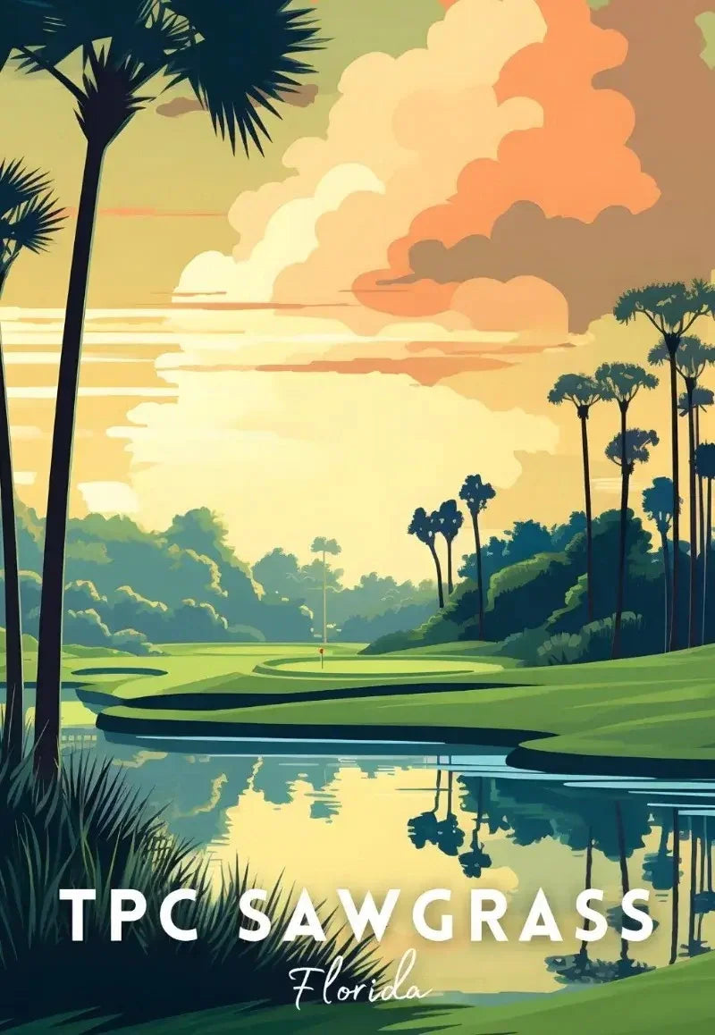 TPC Sawgrass | Golf Poster Muurdecoratie | A Tribute To The World's Greatest Golf Courses | Florida