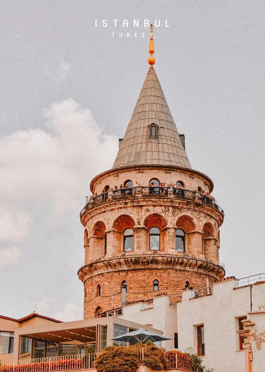Galata Tower Poster | Istanbul Stadsgezicht | Historisch Landmark | Dag Scène | Muurdecoratie