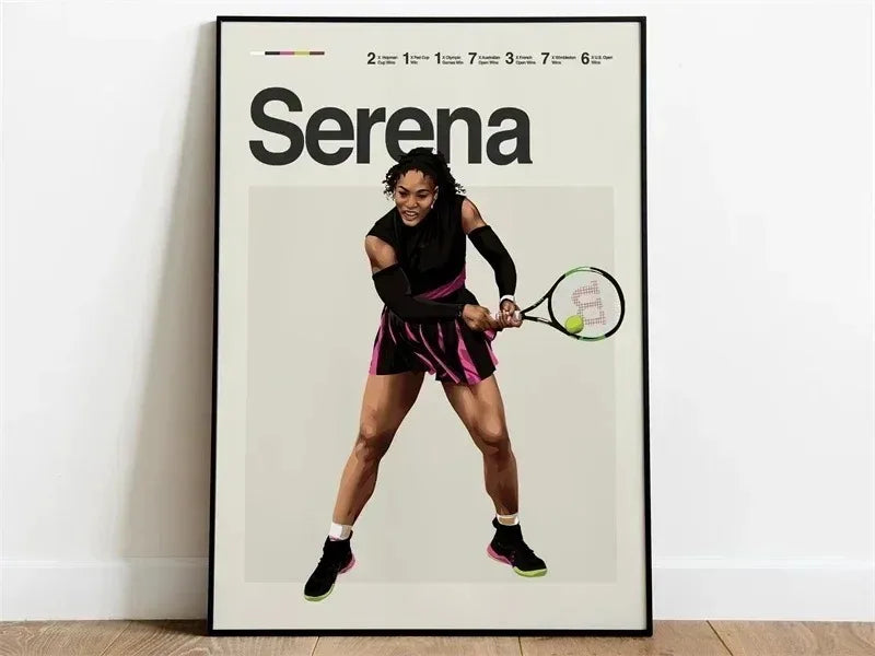 Serena Williams Posters | Legends Of Tennis Wanddecoratie | Moderne Muurdecoratie | Interieur Kunst