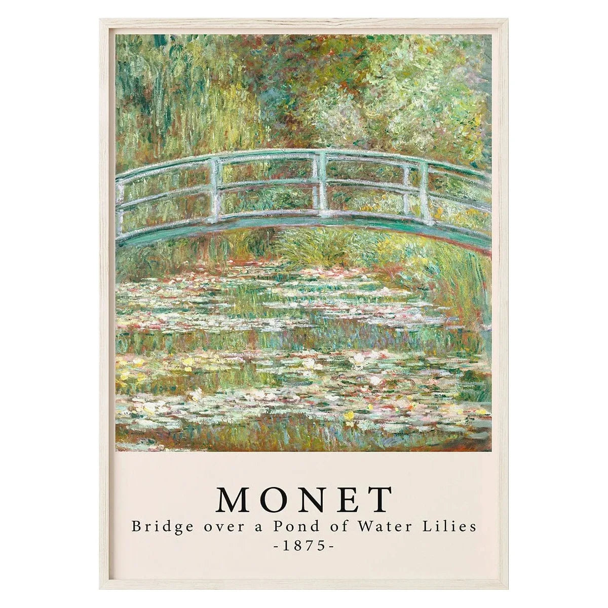 Water Lilies Bridge Monet | Muurdecoratie Poster | Impressionist Kunst | Claude Monet | Wanddecoratie