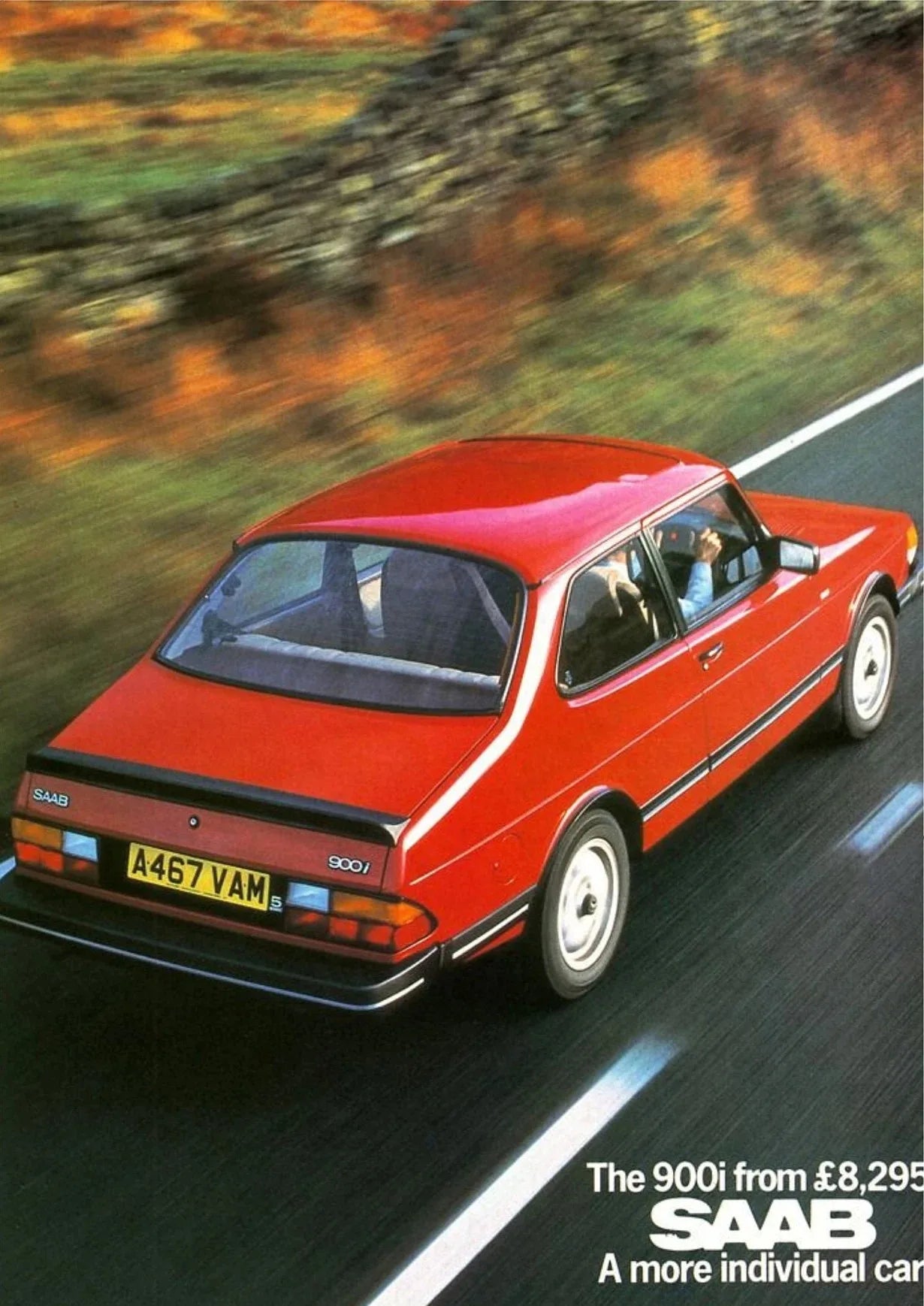 Saab 900i | The Saab 900i in Action | Retro Muurdecoratie | Vintage Wanddecoratie | Posters & Prints