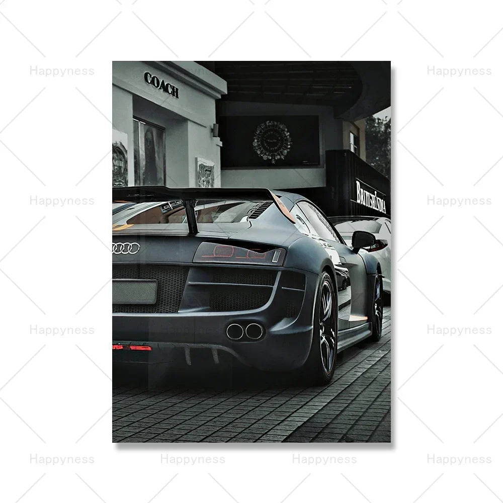 Audi R8 Liberty Walk | Muurdecoratie voor Thuis | Posters & Prenten | Luxe & Tijdloze Stijl Wanddecoratie