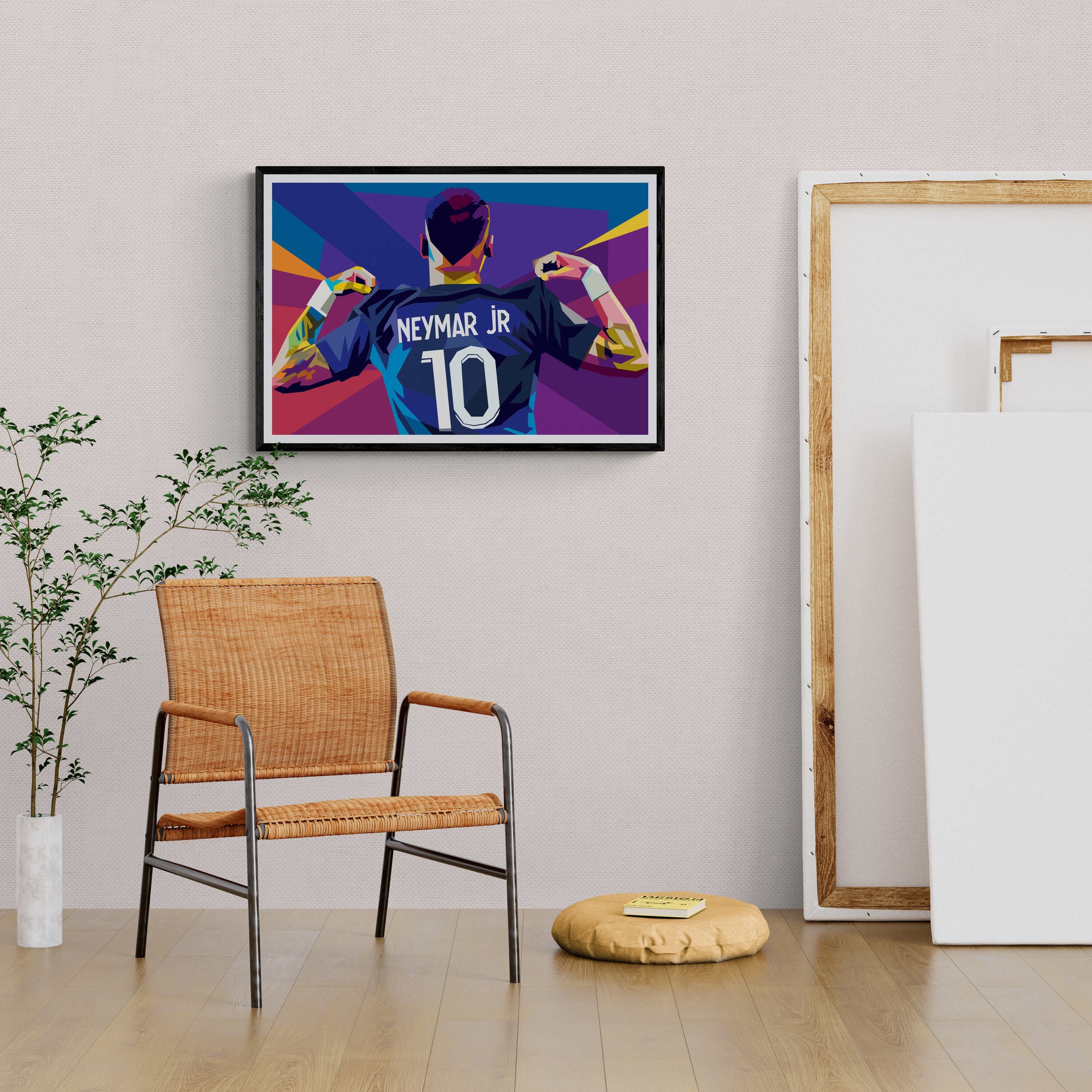 Neymar JR | Premium Art Print | Muurdecoratie voor thuis of kantoor | Wanddecoratie voor sportliefhebbers | Hoogwaardige poster