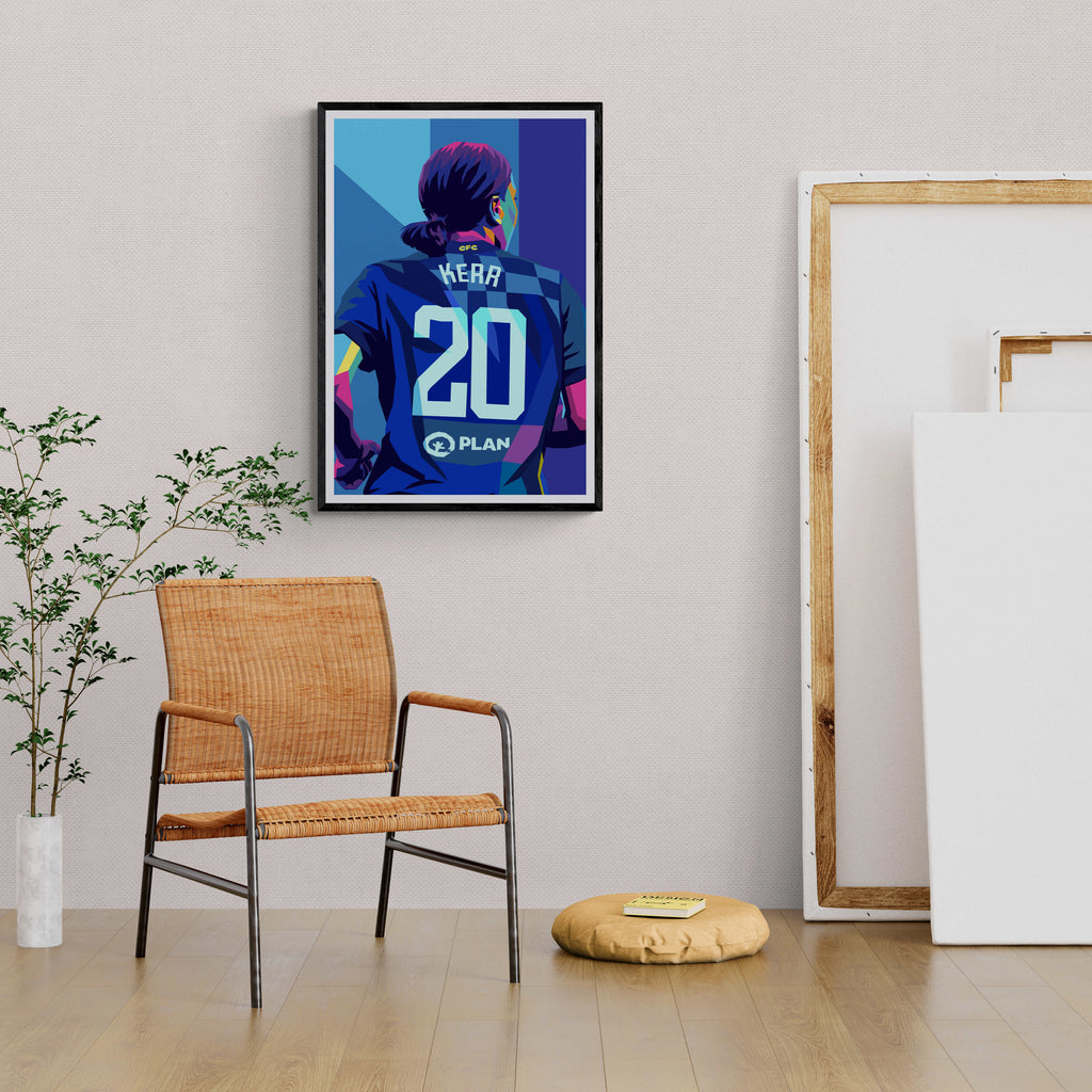 Samantha Kerr Poster | Muurdecoratie voor Huis & Tuin | Kunst Print Wanddecoratie