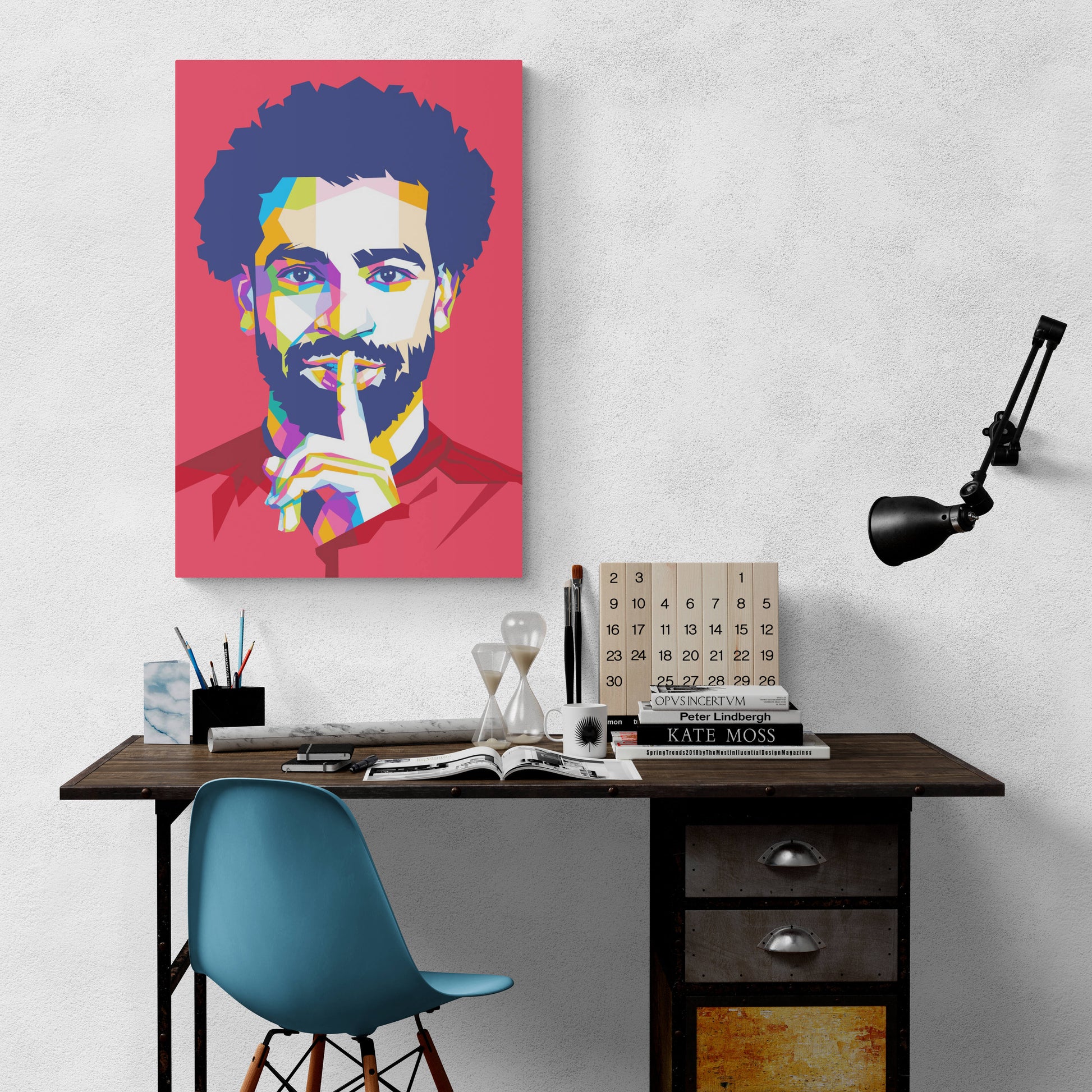 Mohamed Salah Pop Art | Wanddecoratie | Voetbal Legende | Muurdecoratie voor Huis en Tuin | Sport Icon | Moderne Kunst Posters