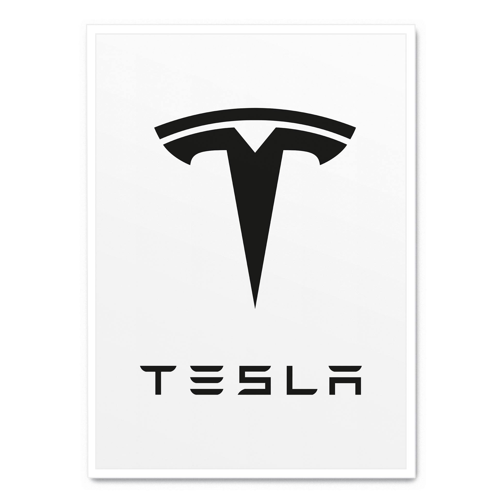 Tesla Logo Poster | Muurdecoratie | Wanddecoratie | Modern Design | Kunst voor Elektrische Auto Enthousiasten