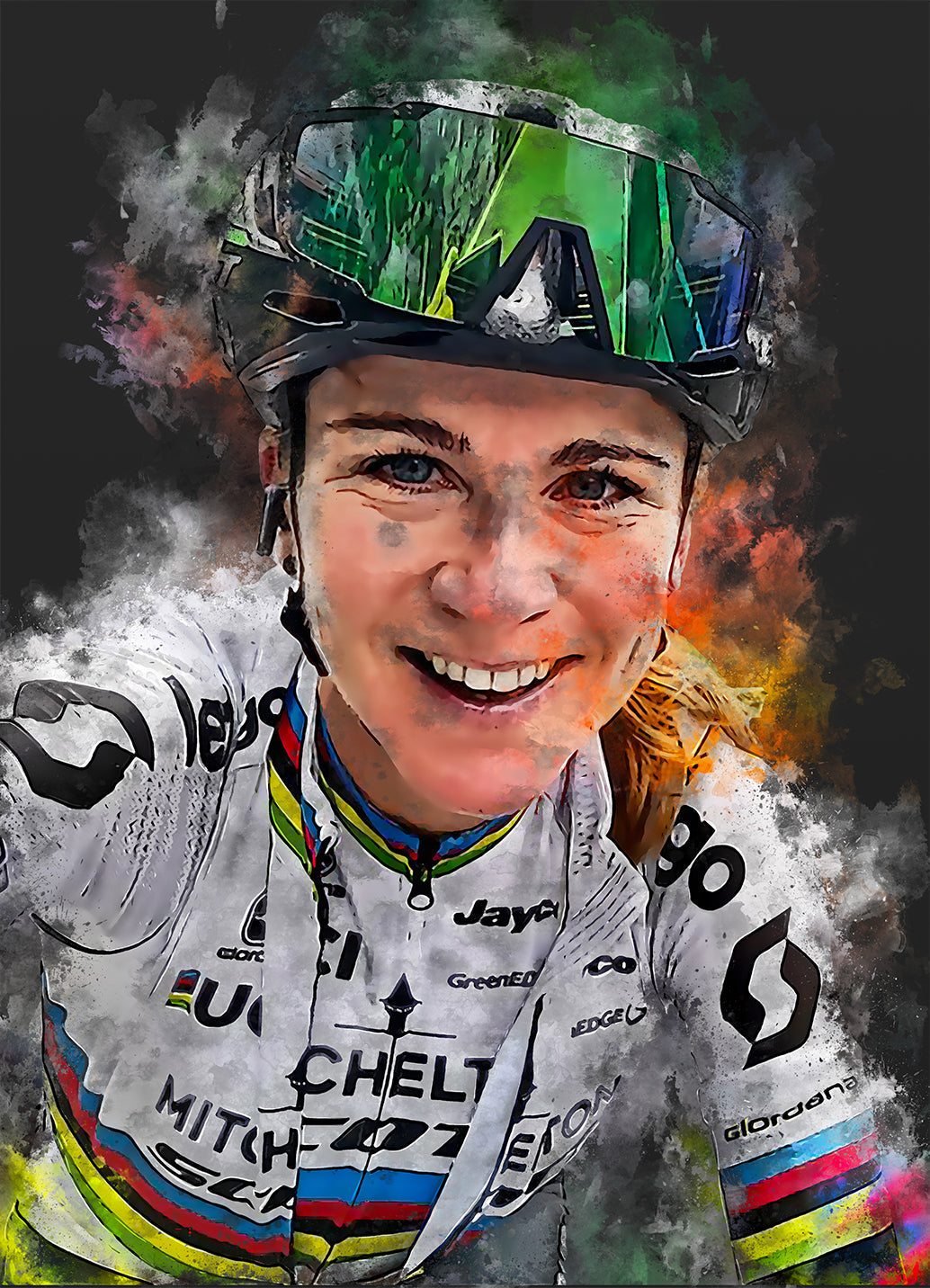 Van Vleuten Sport Poster | Muurdecoratie | Wanddecoratie | Posters | Sport Kunst | Interieur Decoratie