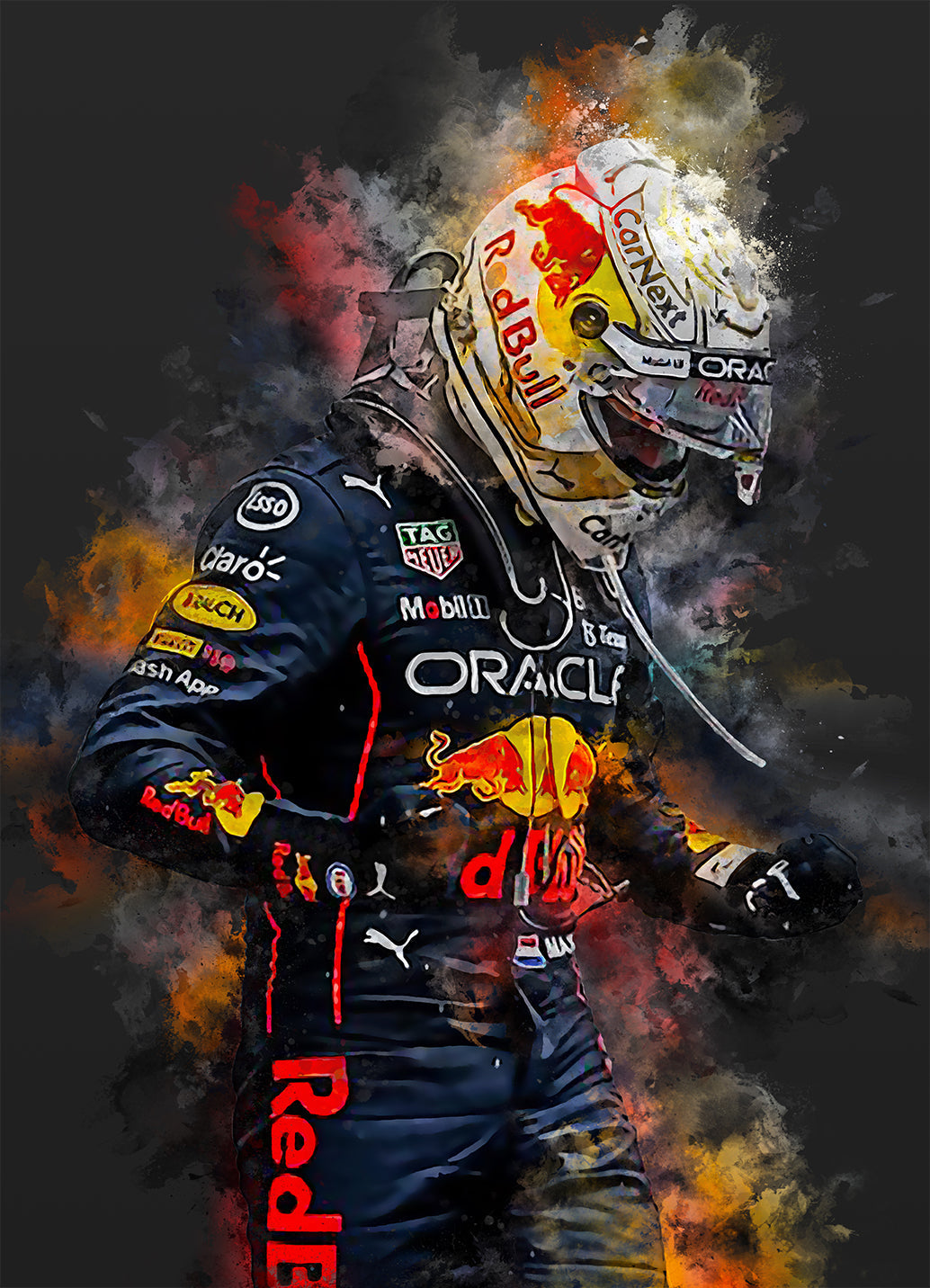 Verstappen Poster | Muurdecoratie | Sport Wanddecoratie | Posters voor Huis en Tuin | Visuele Kunst