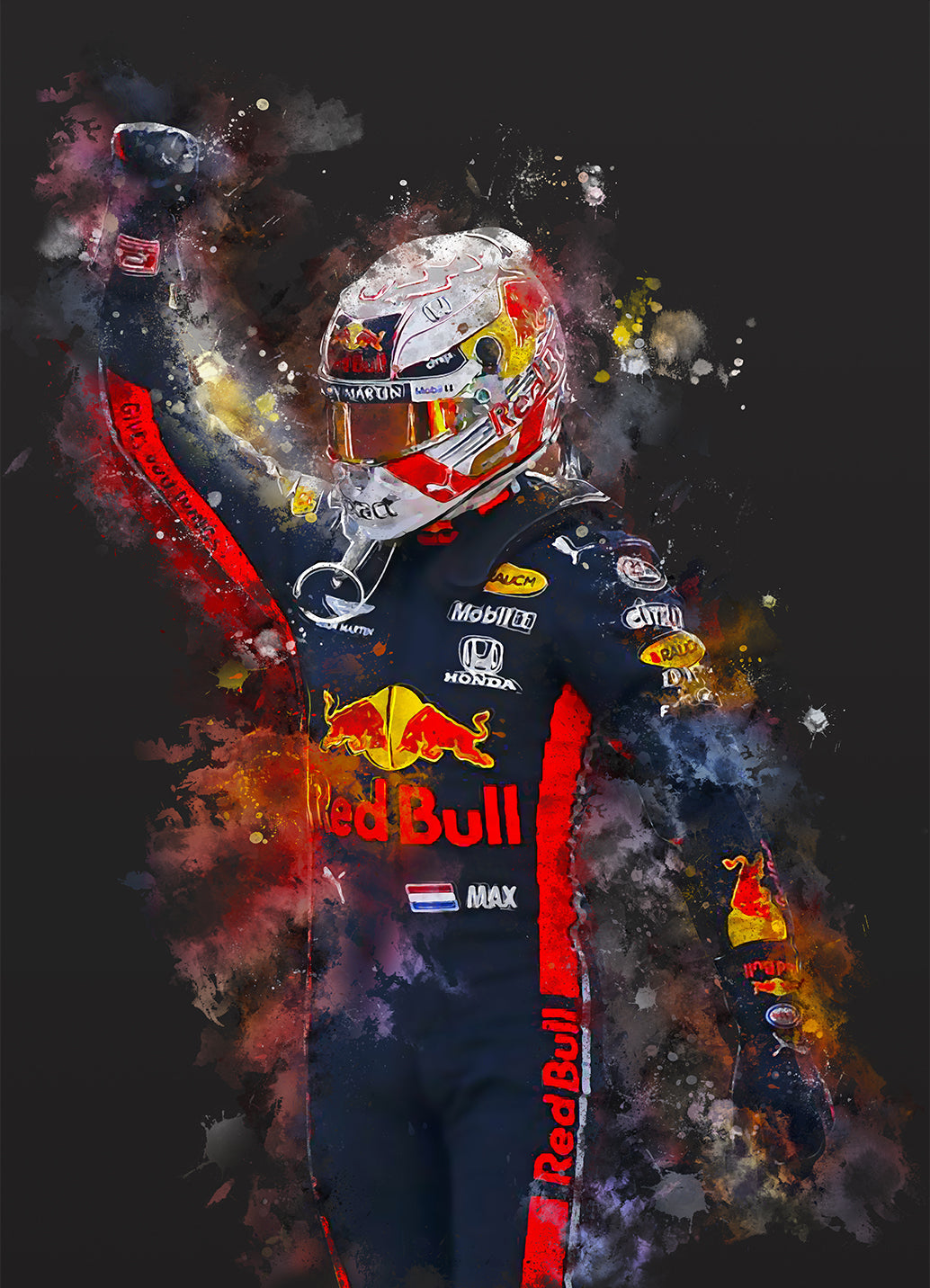 Max Verstappen Posters | Wanddecoratie voor Huis | Sport Muurdecoratie | Kunst Canvas | Prenten