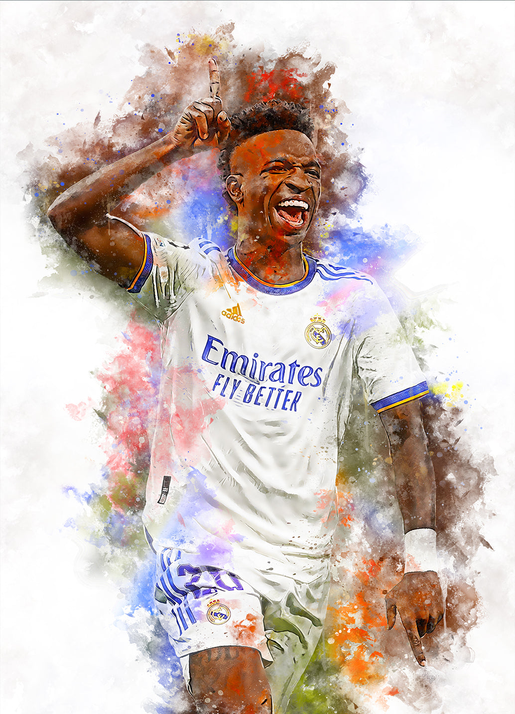 Vinicius Junior | Muurdecoratie Voetbal Poster | Wanddecoratie | Huis en Tuin Kunst | Soccer Posters