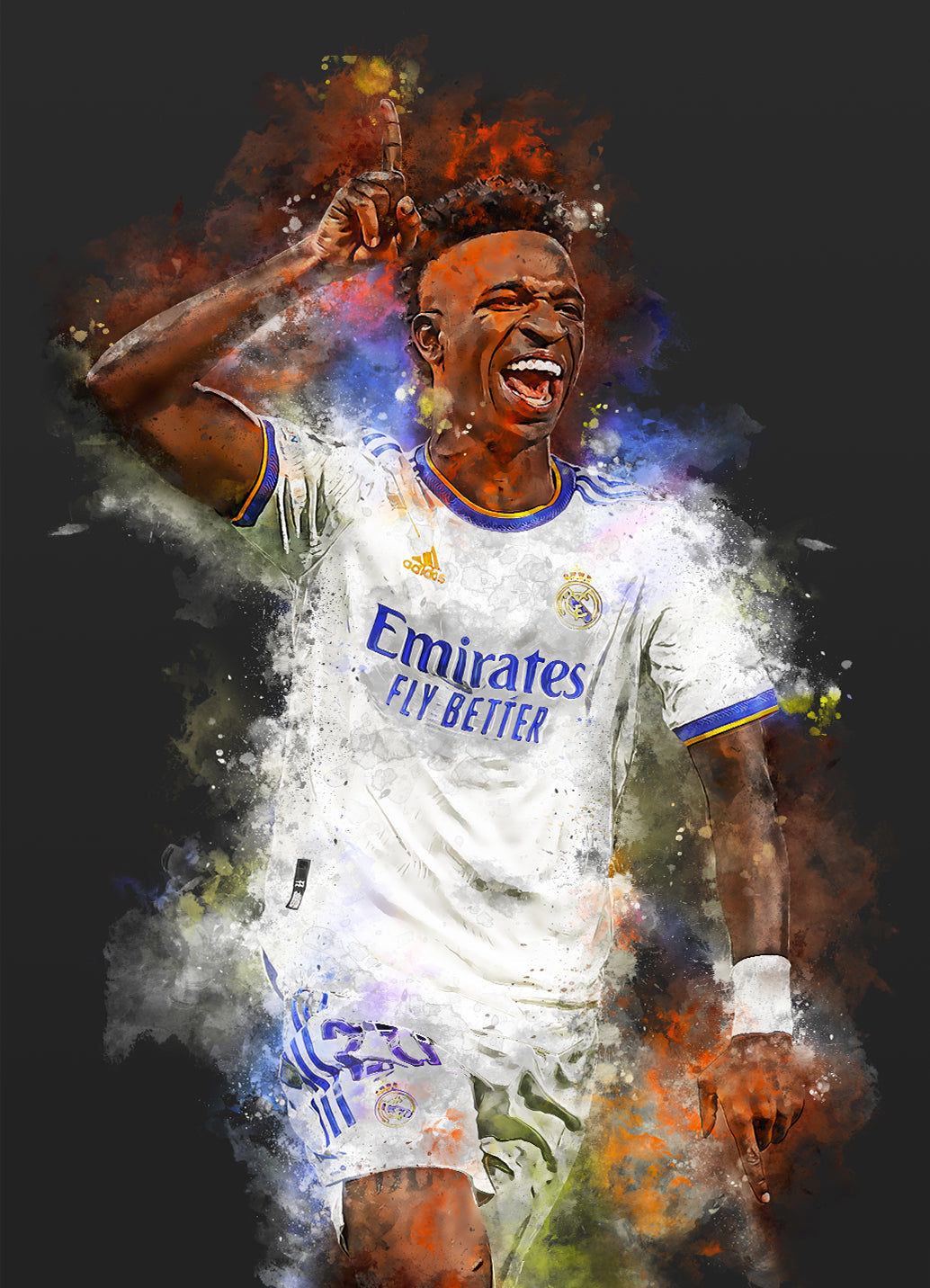 Vinicius Junior | Muurdecoratie Voetbal Poster | Wanddecoratie | Huis en Tuin Kunst | Soccer Posters