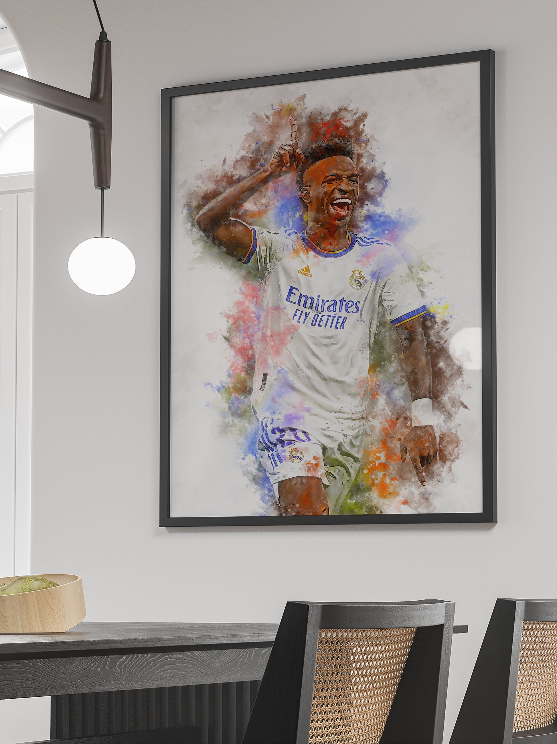 Vinicius Junior | Muurdecoratie Voetbal Poster | Wanddecoratie | Huis en Tuin Kunst | Soccer Posters