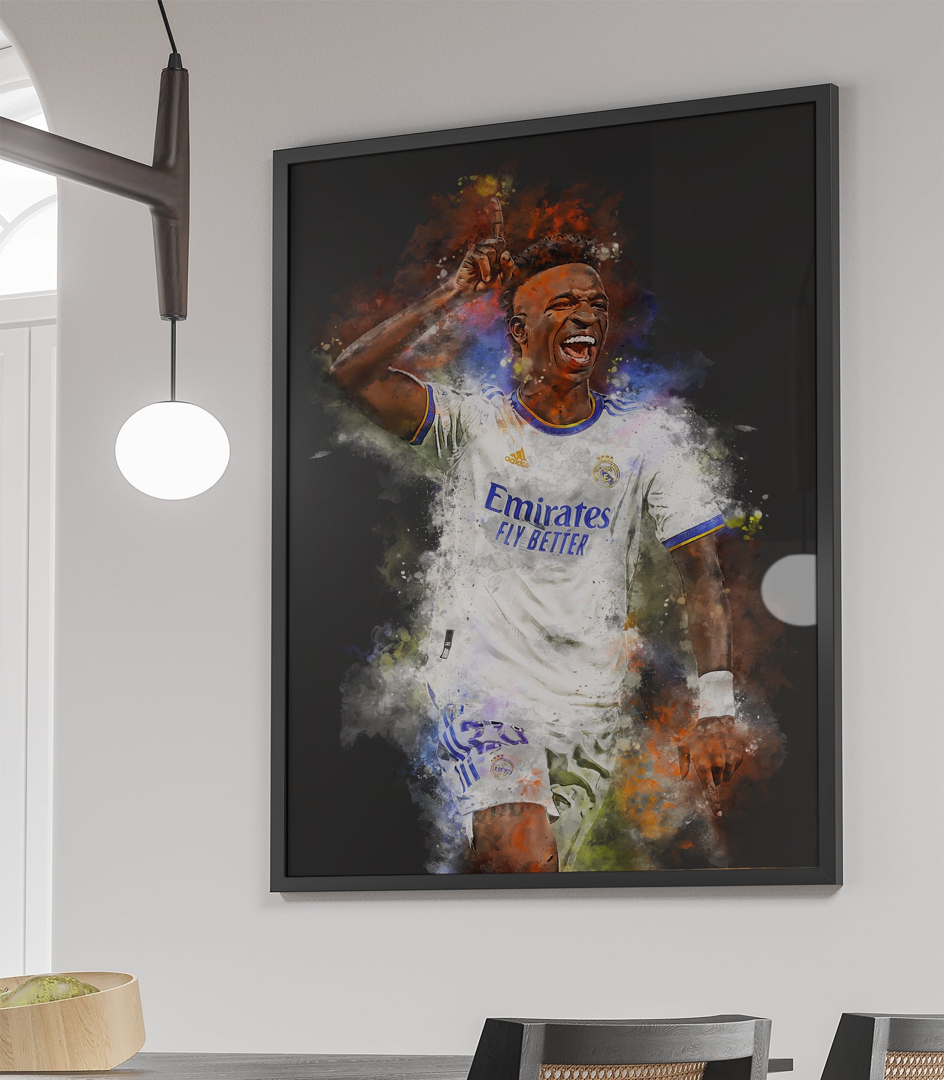 Vinicius Junior | Muurdecoratie Voetbal Poster | Wanddecoratie | Huis en Tuin Kunst | Soccer Posters