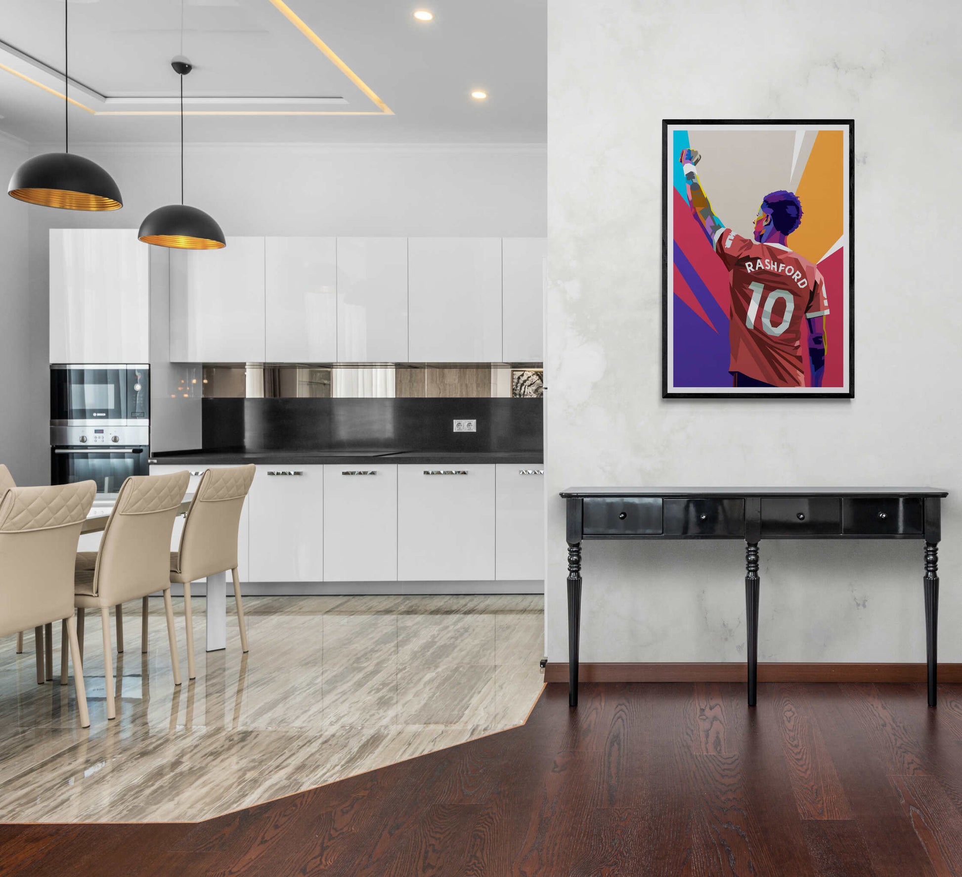Rashford Poster | Pop Art Muurdecoratie | Wanddecoratie voor Thuis | Posters en Kunst aan de Muur
