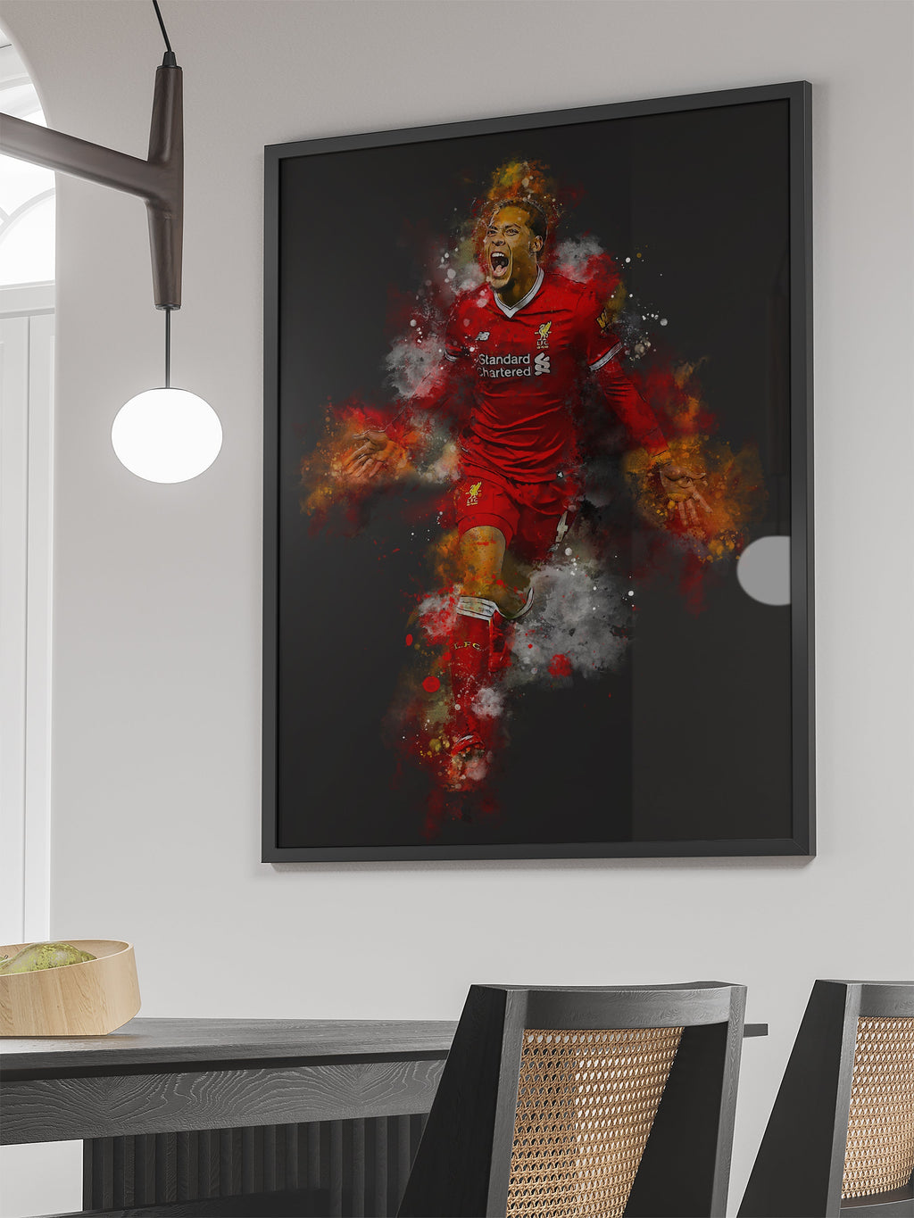 Virgil van Dijk | Voetbal Poster | Muurdecoratie Wanddecoratie | Canvas Kunst | Schilderijen